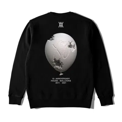 Pre-owned The Weeknd Men's  X Daniel Arsham House Of Balloons Eroded Balloon Crewneck Sweatshirt Sweater In Bla
