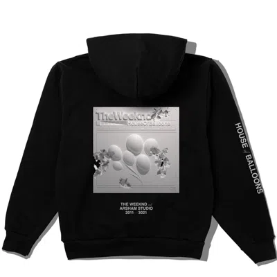 Pre-owned The Weeknd Men's  X Daniel Arsham House Of Balloons Eroded Cover Pullover Hoodie In Black