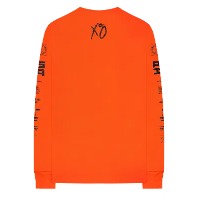 Pre-owned The Weeknd Men's  Xo Asia Tour Long Sleeve Tee Shirt In Orange