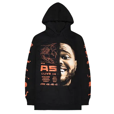 Pre-owned The Weeknd Men's  Xo Asia Tour Pullover Hoodie In Black