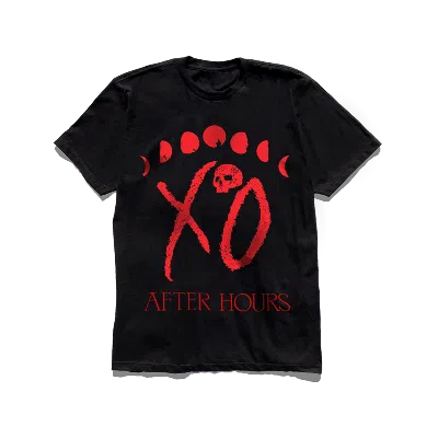 Pre-owned The Weeknd Men's  Xo Logo Moon Phase Tee Shirt In Black