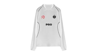 Pre-owned The Weeknd Psg X Xo Long Sleeve Ii Jersey In White