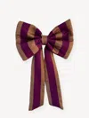 The Well Worn Gold / Pink The Charlotte Stripe Bow In Multi
