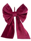 The Well Worn Pink The Oversized Charlotte Velvet Bow Cerise In Pink