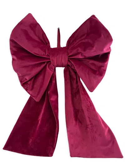 The Well Worn Pink The Oversized Charlotte Velvet Bow Cerise