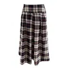 The Well Worn Women's Black / White / Red The Dune Pleated Skirt - Brushed Cotton Tartan In Multi