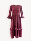 The Well Worn Women's Black / White / Red The Orig. Felicity Dress Red Stewart Tartan In Multi