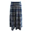 The Well Worn Women's Blue / White / Grey The Dune Skirt – Tartan Navy & Grey In Multi