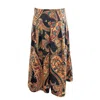 The Well Worn Women's Gold / Black The Dune Skirt – Paisley Print In Multi