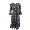 The Well Worn Women's Neutrals / Blue The Felicity Dress - Deco Floral In Blue