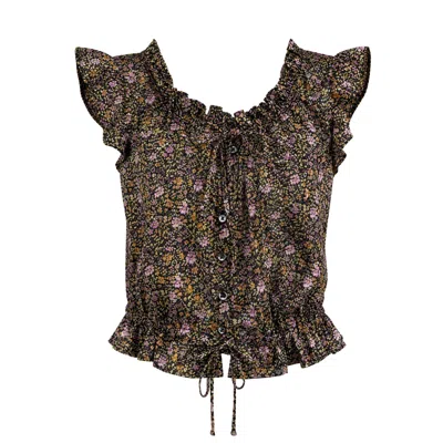 The Well Worn Women's The Marnie Top - Night Bloom