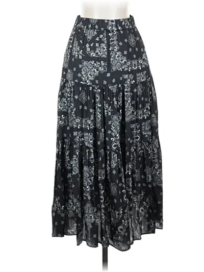 Pre-owned The Westside Silk Skirt In Gray