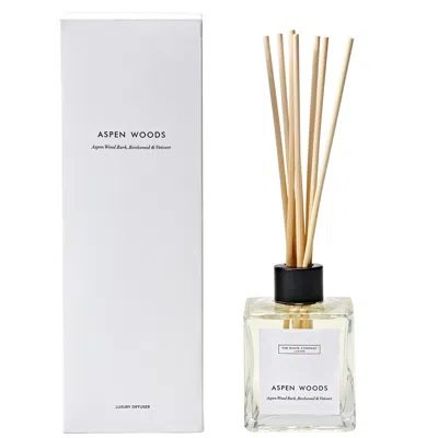 The White Company Aspen Woods Luxury Diffuser 200ml In Transparent