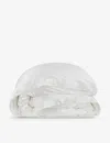 The White Company Chalk Audley Double Silk Duvet Cover In Chalk