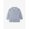 The White Company Mouline V-neck Relaxed-fit Cotton Jumper