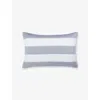 The White Company Maris Stripe Classic King Cotton-sateen Pillowcase In Wht/chmbry
