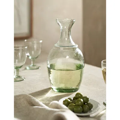 The White Company Clear Kinsley Curved-shape Glass Carafe 27cm In Transparent
