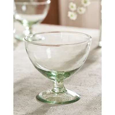 The White Company Clear Kinsley Soda-lime Glass Coupes Set Of Four In Green