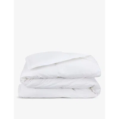 The White Company Canadian 4.5 Tog Goose-down And Cotton-sateen Double Duvet 200cm X 200cm In None/clear