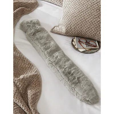 The White Company Dove Grey Elasticated Faux-fur Hot Water Bottle L78cm