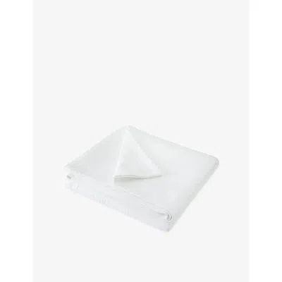 The White Company Etienne Floral-pattern Cotton Bedspread White