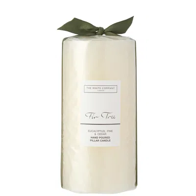 The White Company Fir Tree Medium Pillar Candle 625g In Neutral