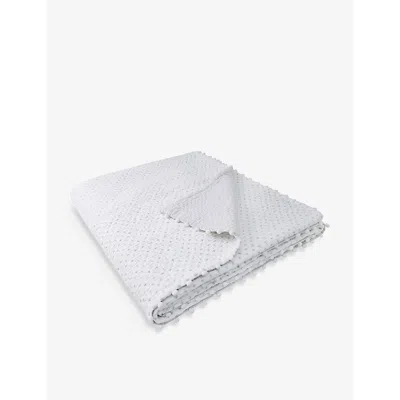 The White Company Brittany Cotton-voile King Quilt Cover 270cm X 260cm In Gray