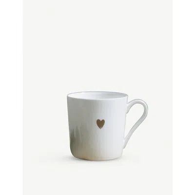 The White Company Heart Bone-china Mug 9cm In White