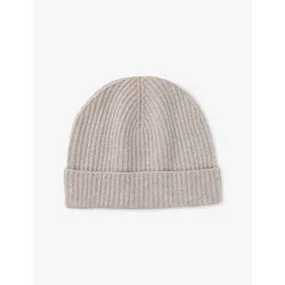 The White Company Hotchocola Ribbed Cashmere Hat In Neutral