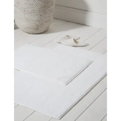 The White Company Île De Ré Cotton Bath Mat 70cm X 110cm In White