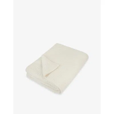 The White Company Manon Wool-blend Throw 140cm X 200cm In Ivory