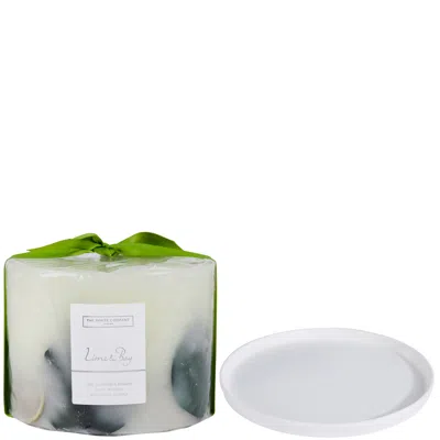 The White Company Lime & Bay Botanical Candle And Plate - Large In Neutral