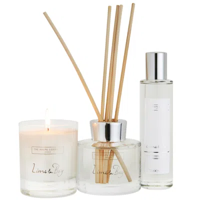 The White Company Lime & Bay Large Home Scenting Set In White