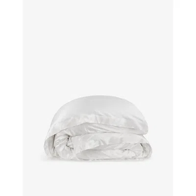 The White Company Audley King Silk Duvet Cover In Gray