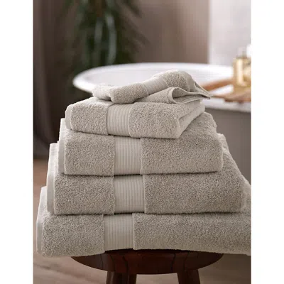 The White Company Feathergry Luxury Single-border Egyptian-cotton Hand Towel