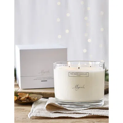 The White Company Myrrh Large Scented Candle 770g In None/clear