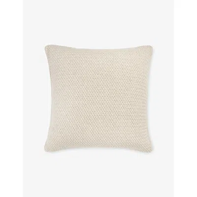 The White Company Natural Manon Medium Wool-blend Cushion Cover In Brown