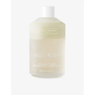 The White Company No Colour Nourish Luxurious Dual Layer Bath Oil 250ml In Transparent