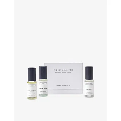 The White Company No Colour The Edit Collection Fragrance Oil Gift Set In Transparent
