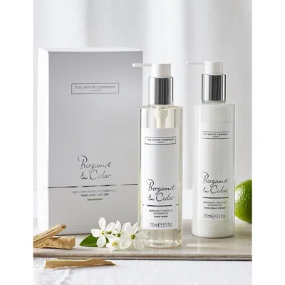 The White Company None/clear Bergamot And Cedar Hand And Nail Gift Set 250ml