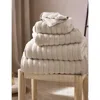 The White Company Oatmeal Ribbed Hydrocotton Hand Towel 50cm X 90c In Oatmeal