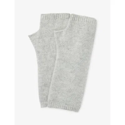 The White Company Palegrmrl Essential Cashmere Wrist Warmers In Gray
