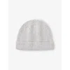 The White Company Palegrmrl Ribbed Cashmere Hat In Gray