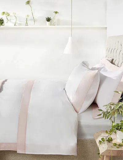 The White Company Petalstrpe Portobello Single Cotton Flat Sheet