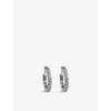 The White Company Womens Platinum Platinum-plated Brass And Zirconia Huggie Earrings In Platinum
