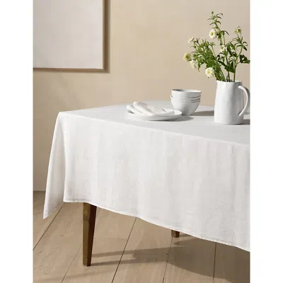 The White Company Rectangular Linen Tablecloth 140cm X 230cm White