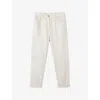 The White Company S Alabaster Brompton Tapered-leg Linen Trousers In White