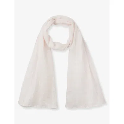 The White Company S Gauze Linen Scarf Baby Pink