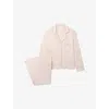 The White Company S Blush Flat Rib Stretch-jersey Pyjamas In Pink
