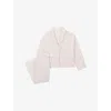 The White Company S Blush Gingham-pattern Long-sleeved Cotton Pyjamas In Neutral